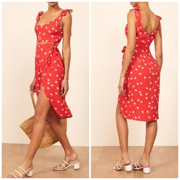 Reformation | Belinda Sexy Floral Sheath dress Vacation - Picture 3 of 4